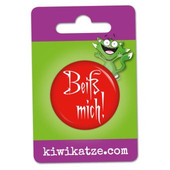 Ansteckbutton Beiß mich! an Eurolochkarte